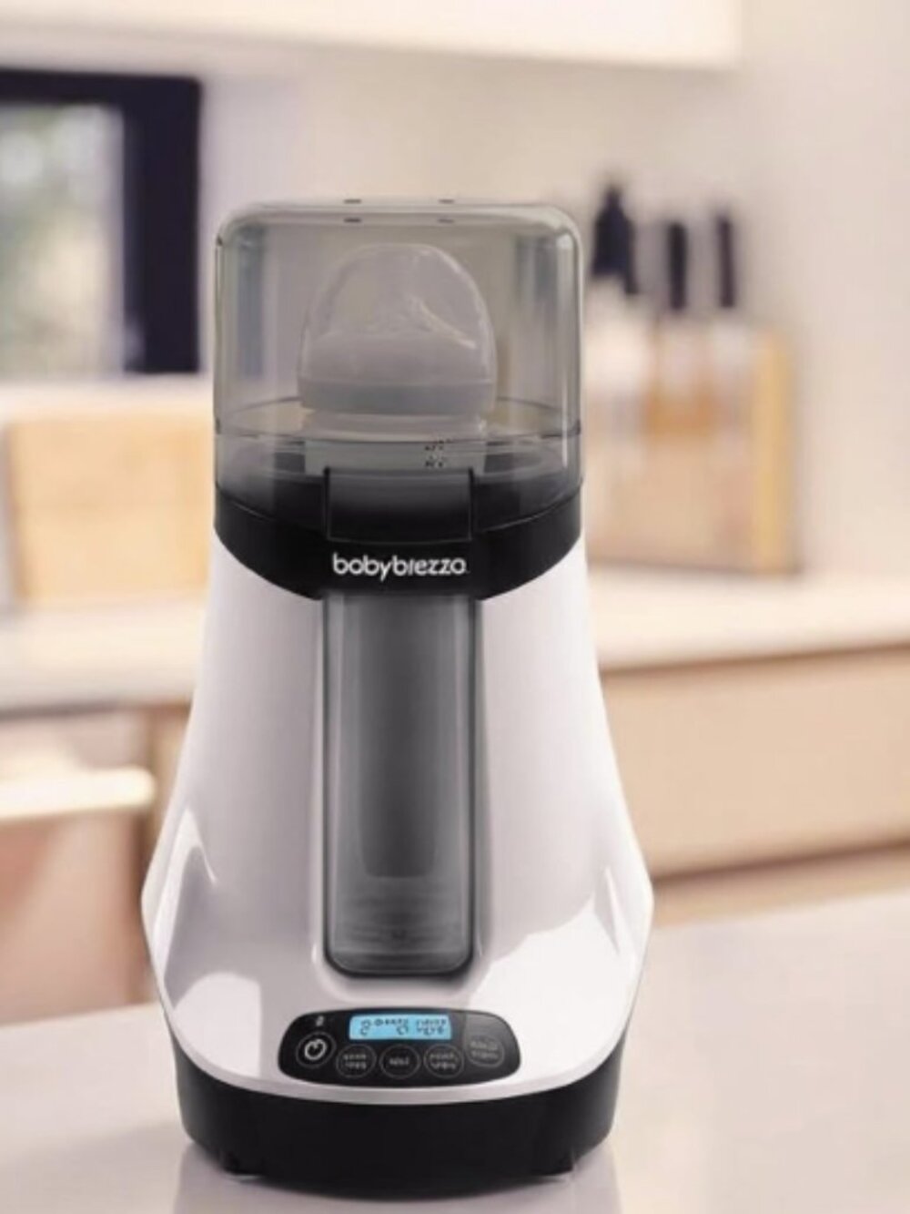 Baby Brezza Bottle Warmer & Formula Dispenser - White with Smoke Lid - Picture 4 of 5
